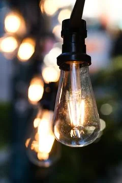 Light bulb outside Stock Photos