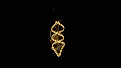 Light bulb over black background Video stock 172106988