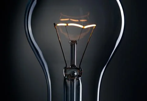 Light bulb over dark background Foto stock