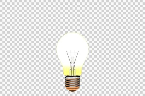 Light bulb over white background Ilustração Stock
