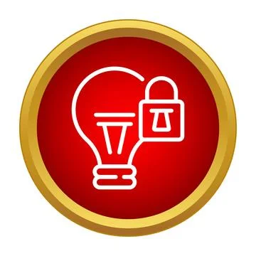 Light bulb with padlock vector icon concept イラスト素材