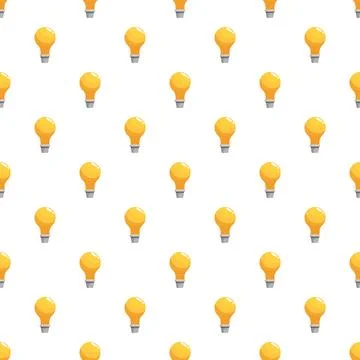 Light bulb pattern background representing ideas and energy Stock Illustration