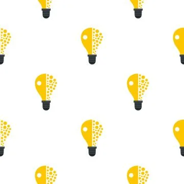 Light bulb pattern flat Stock Illustration