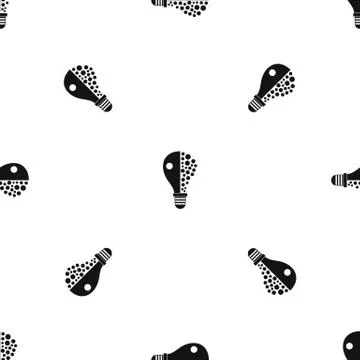 Light bulb pattern seamless black 스톡 일러스트