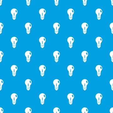 Light bulb pattern seamless blue Stock Illustration