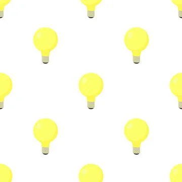 Light bulb pattern seamless vector Illustrazione stock