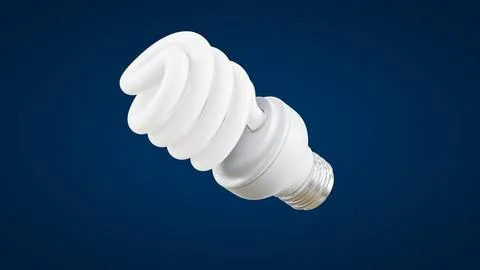 Light Bulb Perspective View04 Blue Background Stock Illustration