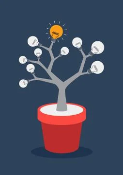 Light bulb plant Stock Illustration