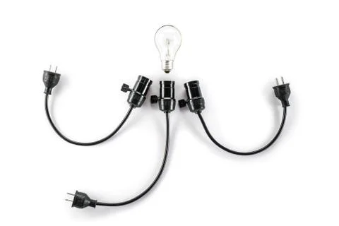 Light bulb with plug and  Lamp Holder, cable tungsten Photos