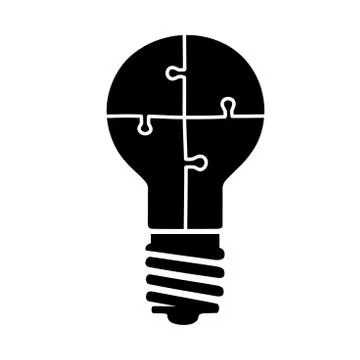 Light bulb puzzle Stock-Illustration