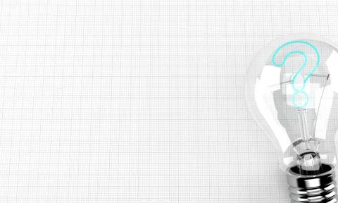 Light bulb with question mark Stock Illustration