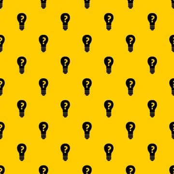 Light bulb with question mark inside pattern Stock Illustration