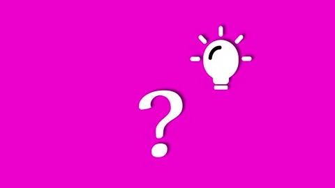 Light Bulb Question Mark Motion Idea Discovery Loop Concept Stock Footage 325358653
