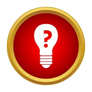 Light bulb with question mark representing uncertainty Stock Illustration