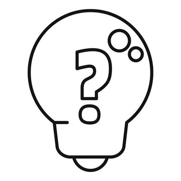 Light bulb question mark symbolising problem solving 스톡 일러스트