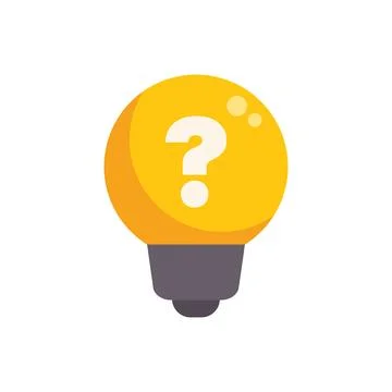 Light bulb with question mark symbolizing problem solving Stock Illustration