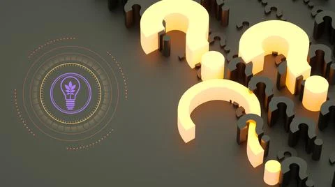 Light bulb question Stock Photos