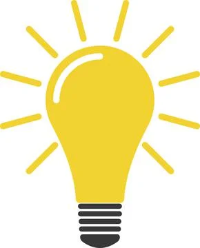 Light bulb radiating ideas creative analytical thinking information ideas Stock Illustration