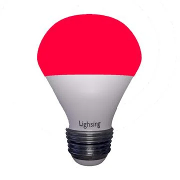 Light bulb red lighting 3d Illustration Stock Illustration