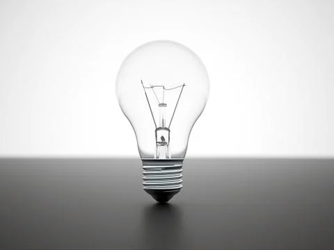 Light bulb rendered realistic Stock Illustration