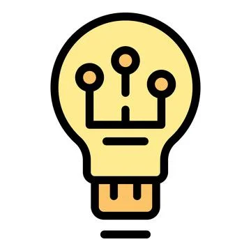 Light bulb representing artificial intelligence development process 스톡 일러스트
