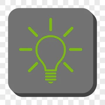Light Bulb Rounded Square Button 스톡 일러스트