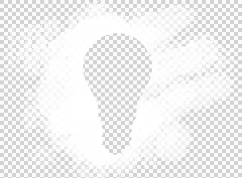 Light bulb on scribble over black background Stock Illustration