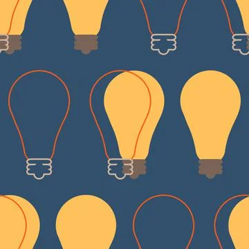 Light Bulb Shape as Inspiration Concept. Flat Style. Stock Illustration