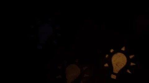 Light bulb shaped bokeh of car lights at night. Stock Footage 80723655