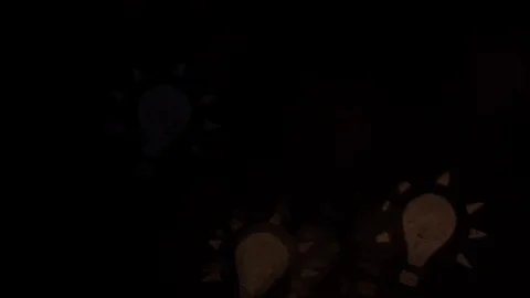 Light bulb shaped bokeh of car lights at night. Stock Footage 80959360