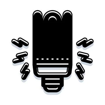 Light bulb shining with new electric idea Stockillustratie