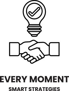 A light bulb is shown with a handshake between two people 스톡 일러스트