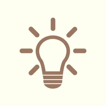 Light bulb sign symbol. Stock Illustration