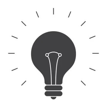 Light Bulb Silhouette Stock Illustration
