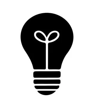 Light bulb silhouette vector image Stock Illustration
