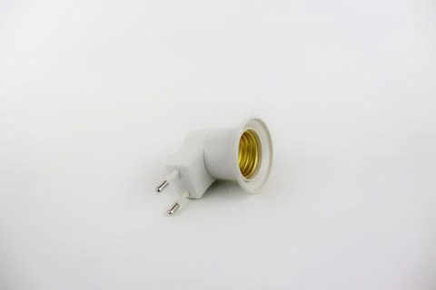 Light bulb socket isolated on white background Stock-Fotos