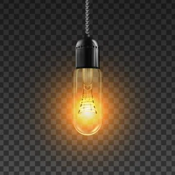 Light Bulb . Solution Sign Light Bulb Icon. Bright Picture. 3D Realistic Stock Illustration
