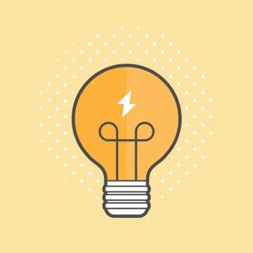 Light bulb spreading light Stock Illustration