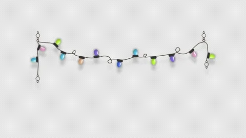 Light bulb string flashing Blinking lights. party, Merry Christmas lights o.. Stock Footage 223490811