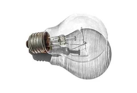 Light bulb with striped shadow Foto stock