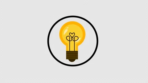 A light bulb surrounded by green leaves arranged in a circular pattern 스톡 동영상 284372764