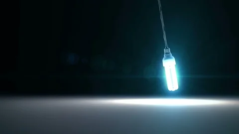 Light bulb swinging Stock Footage 85613577