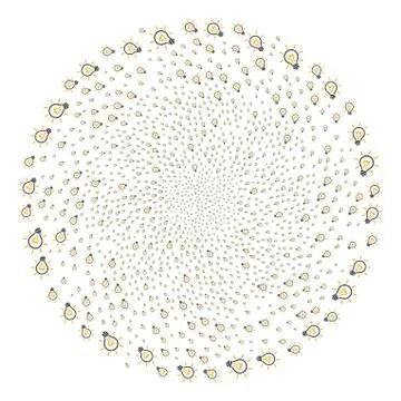 Light Bulb Swirl Motion Stock Illustration