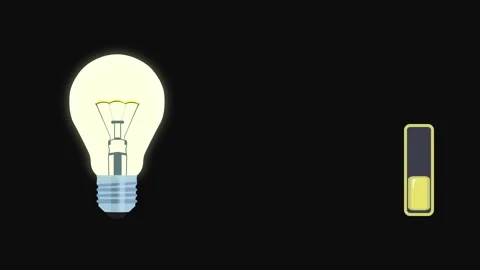 A light bulb with a switch on a black background. Stock Footage 131067634
