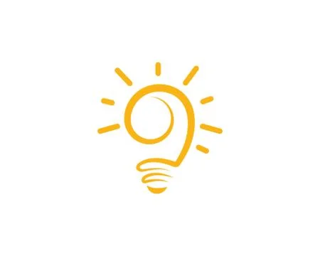 Light bulb symbol icon Stock Illustration