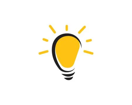 Light bulb symbol icon Stock Illustration