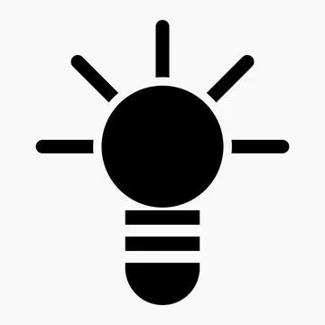 Light bulb symbol Stock Illustration