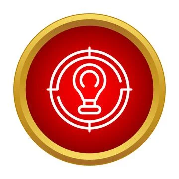 Light bulb target aiming for innovation goal Stock Illustration