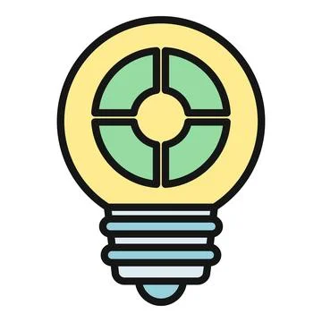 Light bulb with target symbol showing creative idea and strategy Stock Illustration