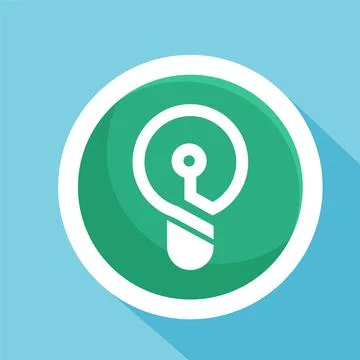 Light bulb thin icon vector illustration symbol Isolated template. Stock Illustration